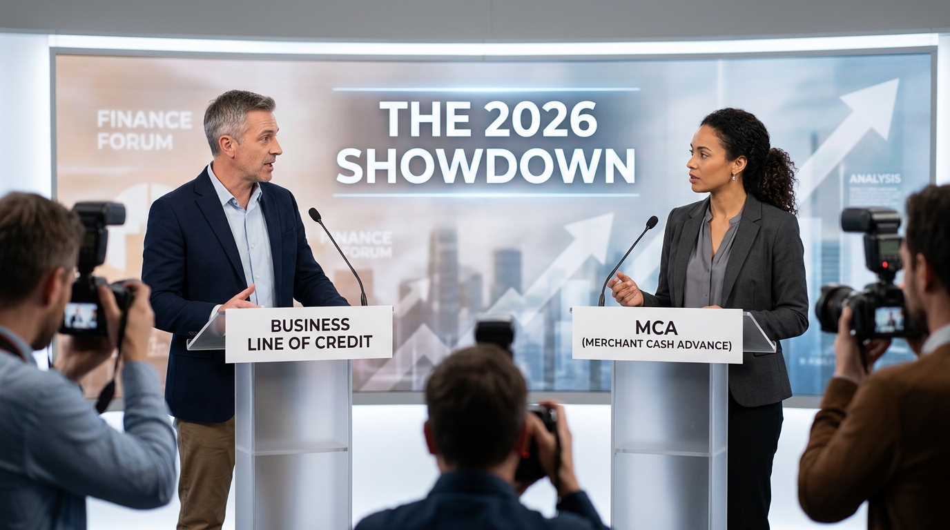 Illustration: Business Line of Credit vs. MCA: The 2026 Showdown